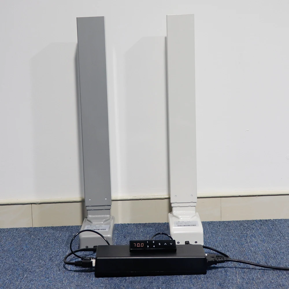 Quiet 24VDC 800N 3-Stage Electric Lifting Column Kit 40mm/s Fast Speed 650mm Stroke with Memory Controller for Office Desk