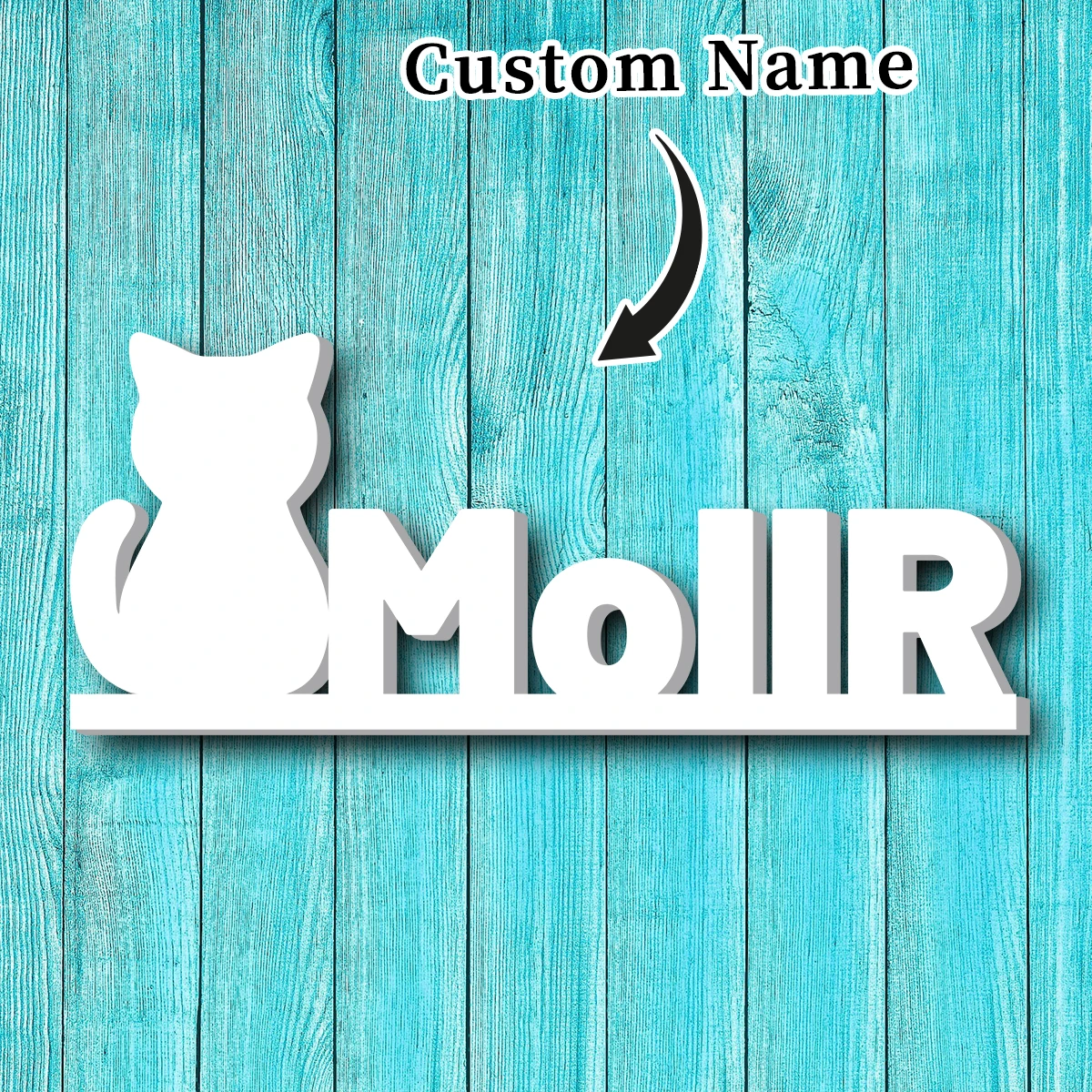 1pc Custom cute cat PVC Ornament,DIY Paintable,Bedroom Living Room Table Wall Decor,Wedding Birthday Anniversary Graduation Gift