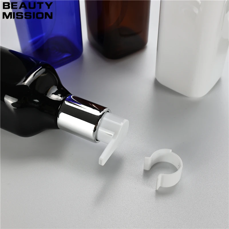 Multicolor 300ML X 20 Empty Plastic Bottle With Anodized Aluminum Lotion Pump Cosmetic Refillable Bottle Shampoo Pump PET Bottle