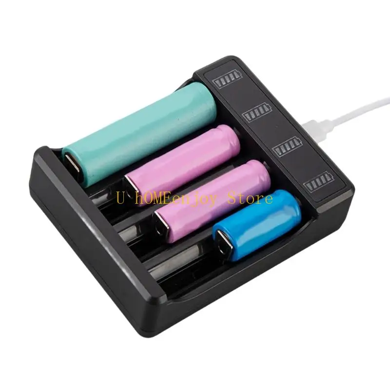 B0KF 18650 Battery Fast Charging Box 1/2/3/4 Bay With LED Indicators For 3.7V 4.2V Rechargeable Batteries Power Supply