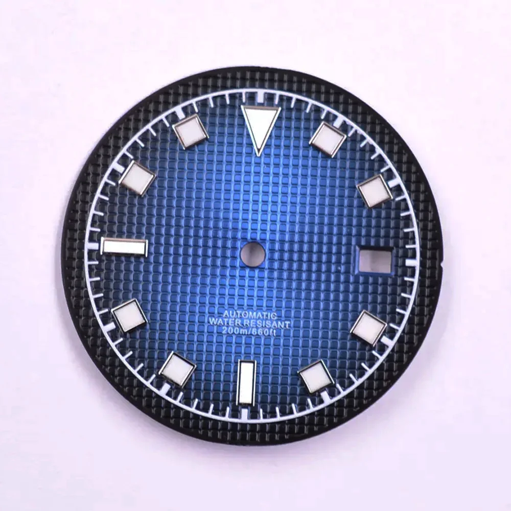 33.5mm Green Luminous Green/Blue/Black Sterile Dial Fits NH35 NH35A NH36 NH36A Movement