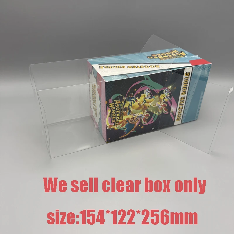 For PTCG | Transparent Protective Case - Dustproof Storage Box for US Version ME Ascended Heroes Booster Bundle Dragonite M Boos