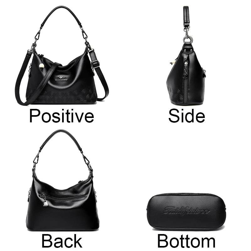 High Quality Soft Leather Shoulder Crossbody Bag for Women 2024 Luxury Handbag Women Bag Designer Casual Tote Handbag Sac A Main