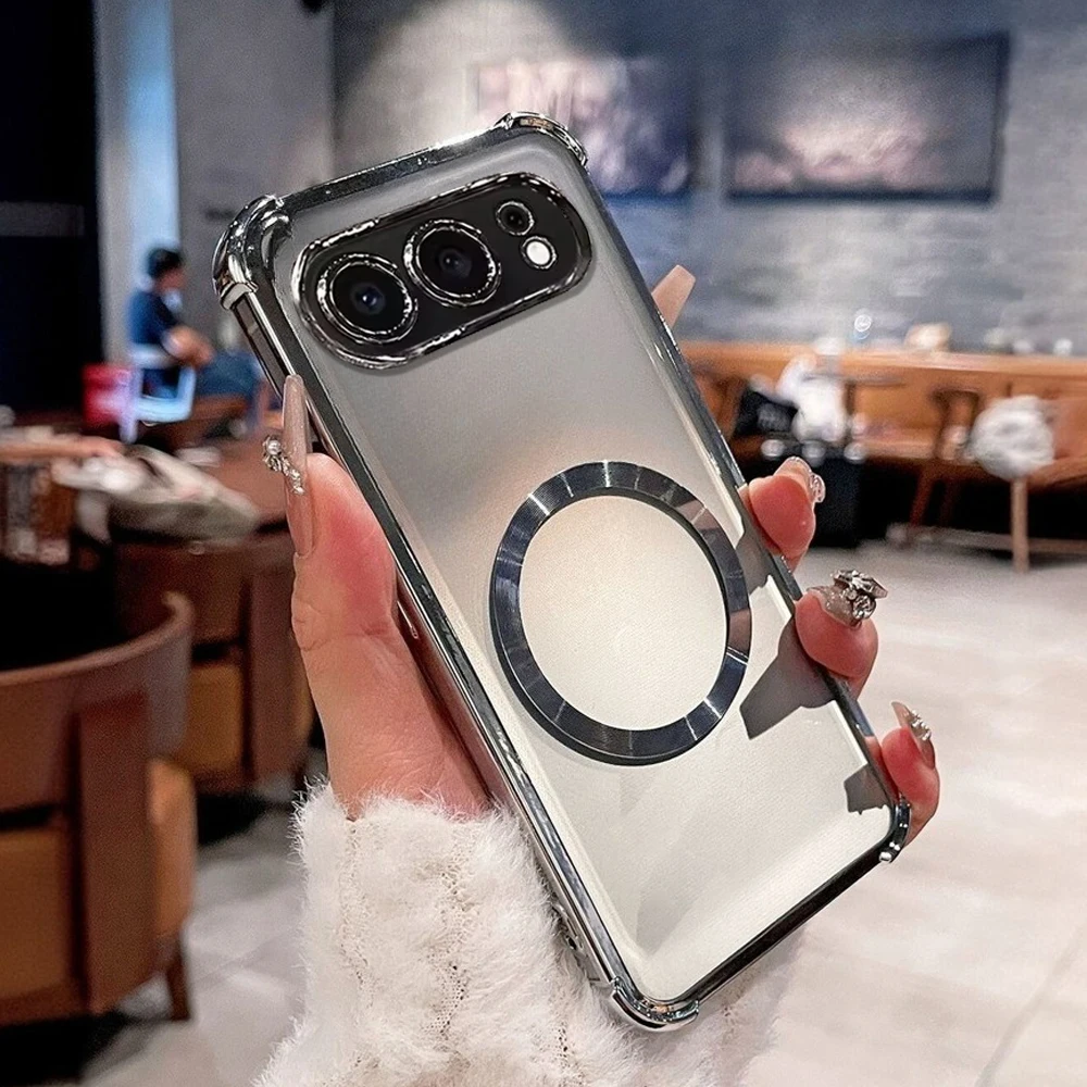 حافظة هاتف مغناطيسية فاخرة مضادة للصدمات لهاتف Honor 400 500 Pro Smart 200 Lite 300 100 90 80 70 60 50 غطاء سيليكون شفاف