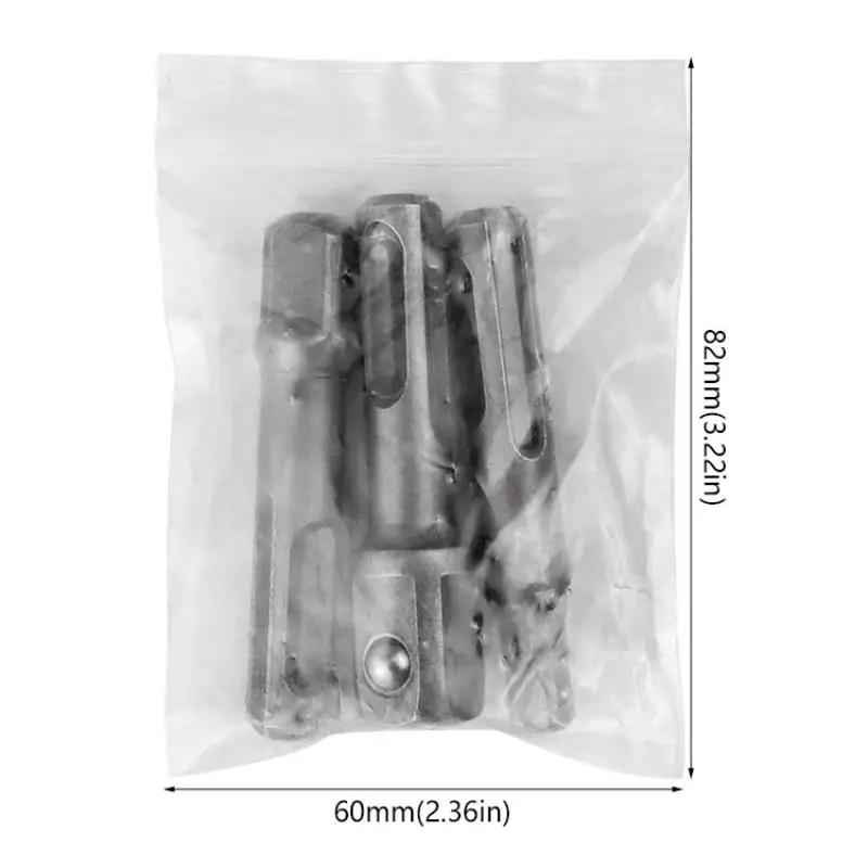 SDS Plus Hammer Drill Socket Adapter Set 3Pcs Premium Carbon Steel High Strength for Home Renovation Professional Repair Projec