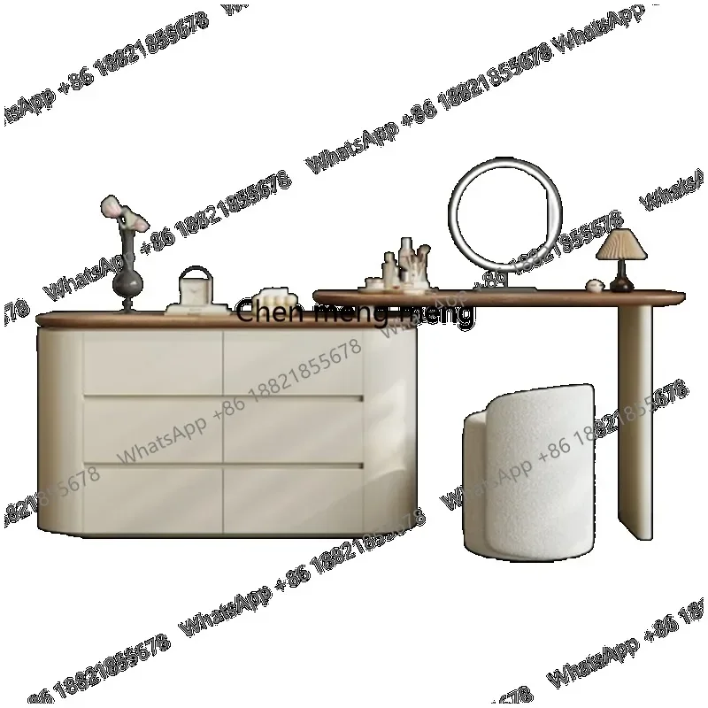 A114X Stool Wood Vanity Tables Storage Lights Modern Unique Makeup Vanity Tables Bedroom Seating Coiffeuse De Chambre Home Furni