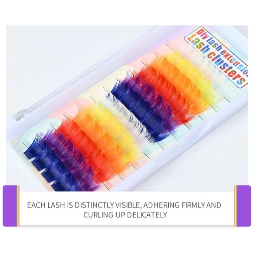 ขนตาปลอมแบบเส้นต่อเส้น 60 ชิ้น สีผสม หลากสี แบบปลายแหลม งอน นุ่ม สบายผิว เป็นธรรมชาติ สำหรับต่อขนตาเอง