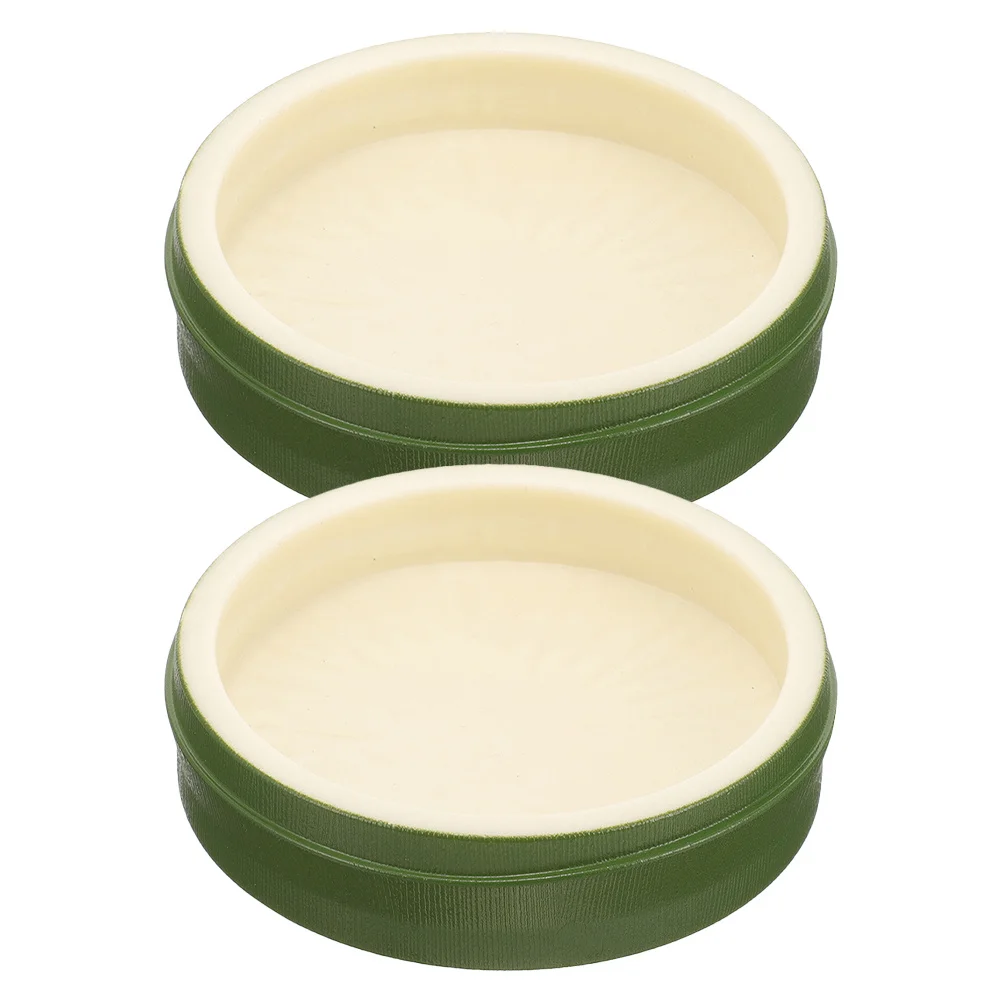 

2pcs Bamboo Joint Feeding Bowl Reptile Water Food Container Multi-Functional Rabbit Hamster Lizard Tank Accessories Small Animal
