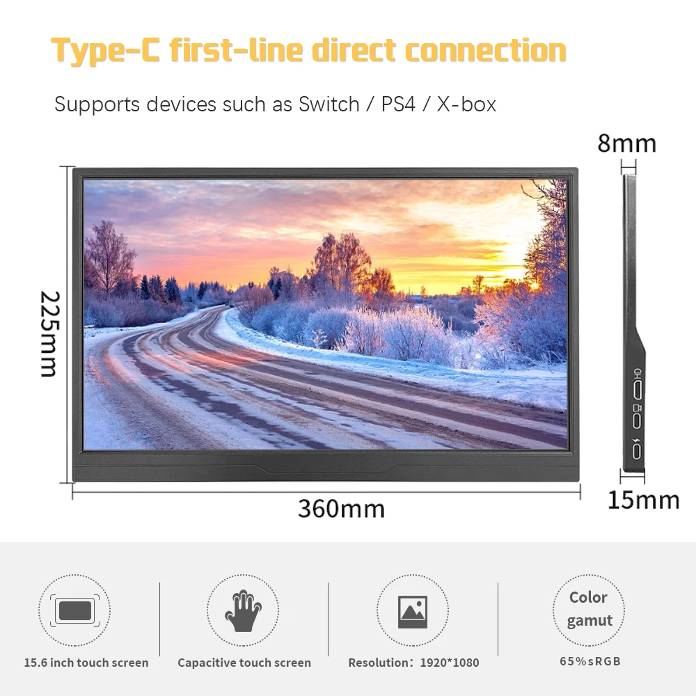 شاشة بوصة مع شاشة fhd ، ip ، ip ، ip ، ° ، لأجهزة الكمبيوتر المحمول ، mac ، pc ، xbox ، ps4 ، ps4 ، 5 switch