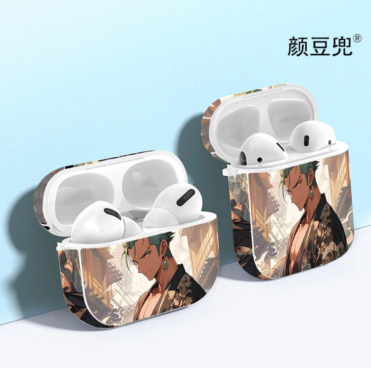 Roronoa Zoro Anime для Apple AirPods 2 1 Чехол черный силиконовый защитный чехол для Apple AirPods Pro 2 Чехлы для AirPods 3 чехла