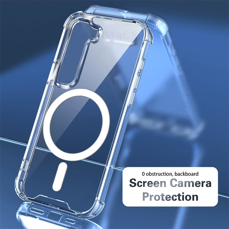 Wireless Charging Magnetic Cases For VIVO V70FE V60 V50 Lite For Magsafe Transparent Armor Shockproof Cover For vivo V70 ELite