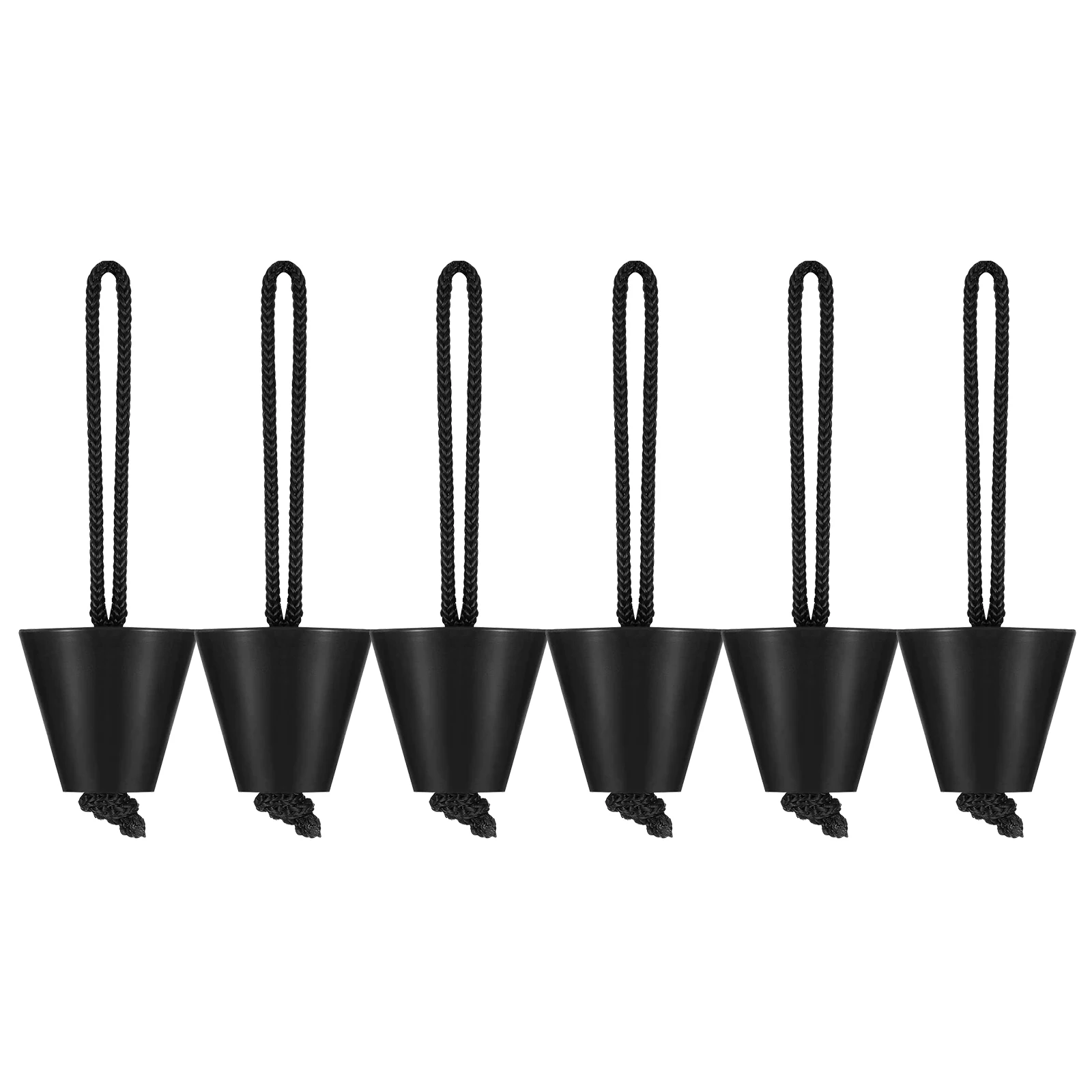 

6pcs Waterproof Kayak Scupper Plugs Silicone Drain Stopper Black Boat Accessories Durable Portable Marine Canoe Valve