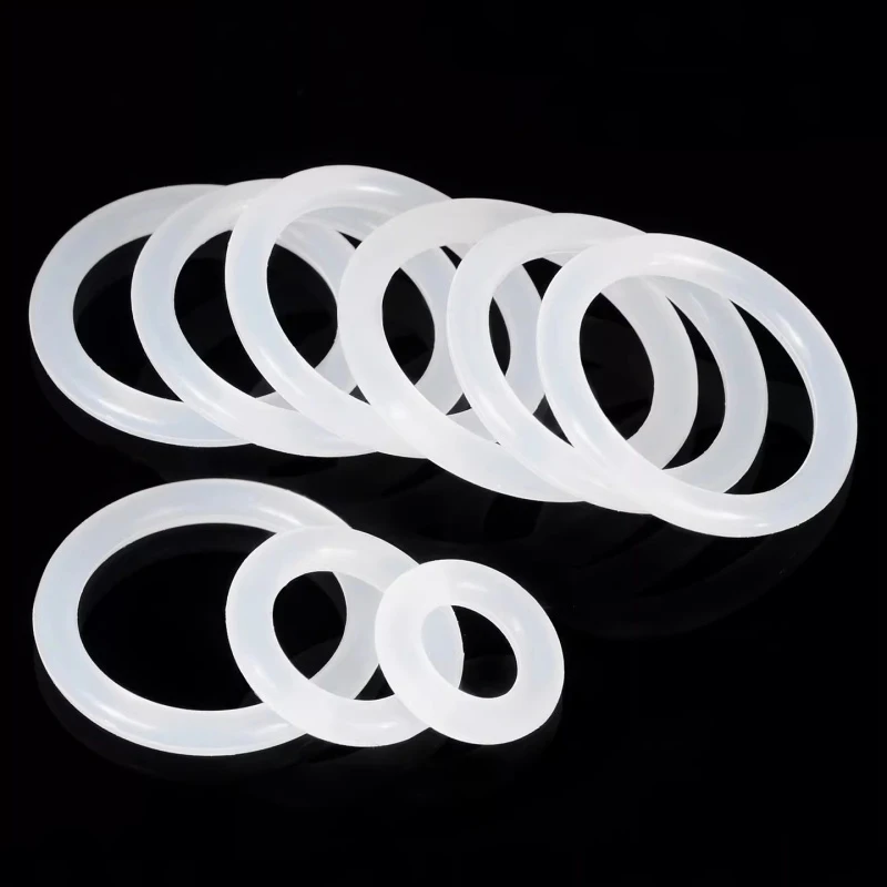 White Nylon O-ring Seal Gasket CS 2/3mm Insulated Waterproof Washer Round O Shape Oring Kit for Sealing Valve Waterproof Machine