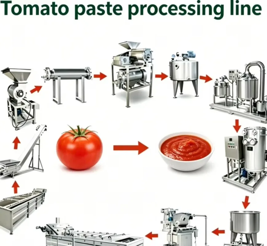 Automatic Tomato Paste Production Line Factory Price Ketchup Sauce Maker Making Machine for Food Factory Custom