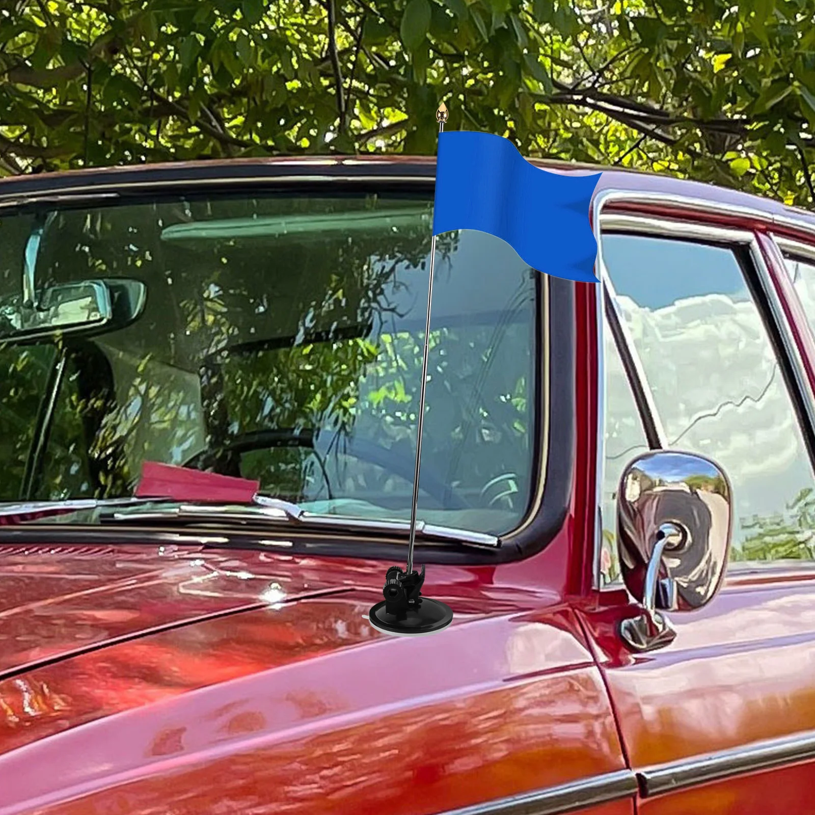 

Suction Cup Flag Pole Holder Heavy Duty Car Mount Flagpole Base Bracket for Outdoor Flags National Holidays Celebration