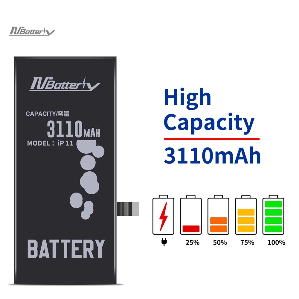 2pcs Battery Cell No Flex Cable Pop Up For Apple iphone X XS 11 12 13 14 15 Pro Max Spot Welding Bateria Refurbish Repair Parts