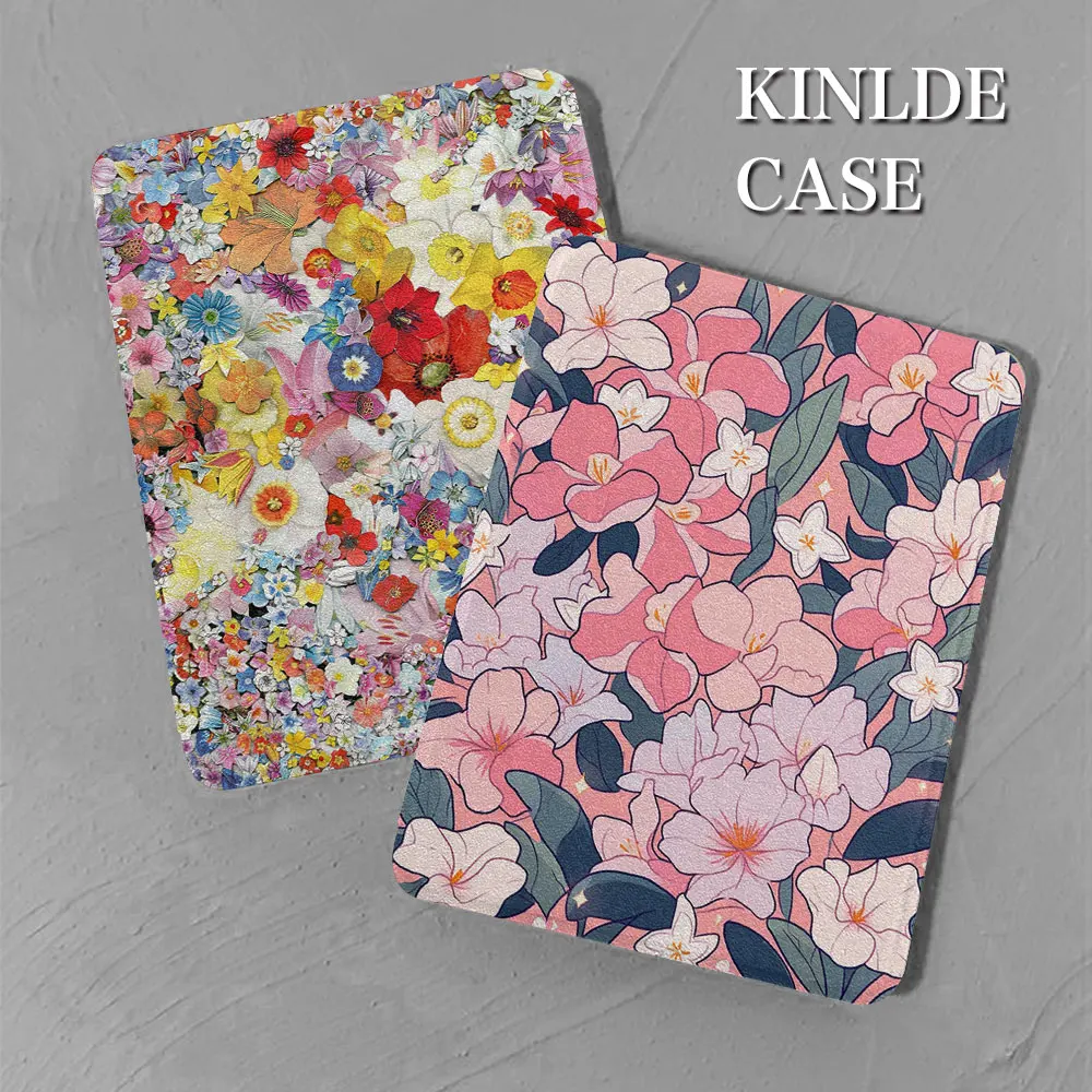 kindle Protect Flower Pattern KPW45 Silicone Soft Shell Youth Edition 658 Clamshell Anti-drop Migu Edition 558 Sleep Wake up