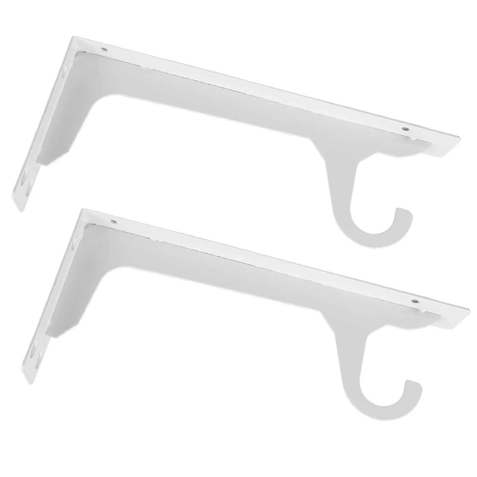 

2Pcs Heavy Duty Closet Rod Brackets Wall Mounted Metal Wardrobe Rail Holders Closet Shelf Support Hooks Clothes Organizers