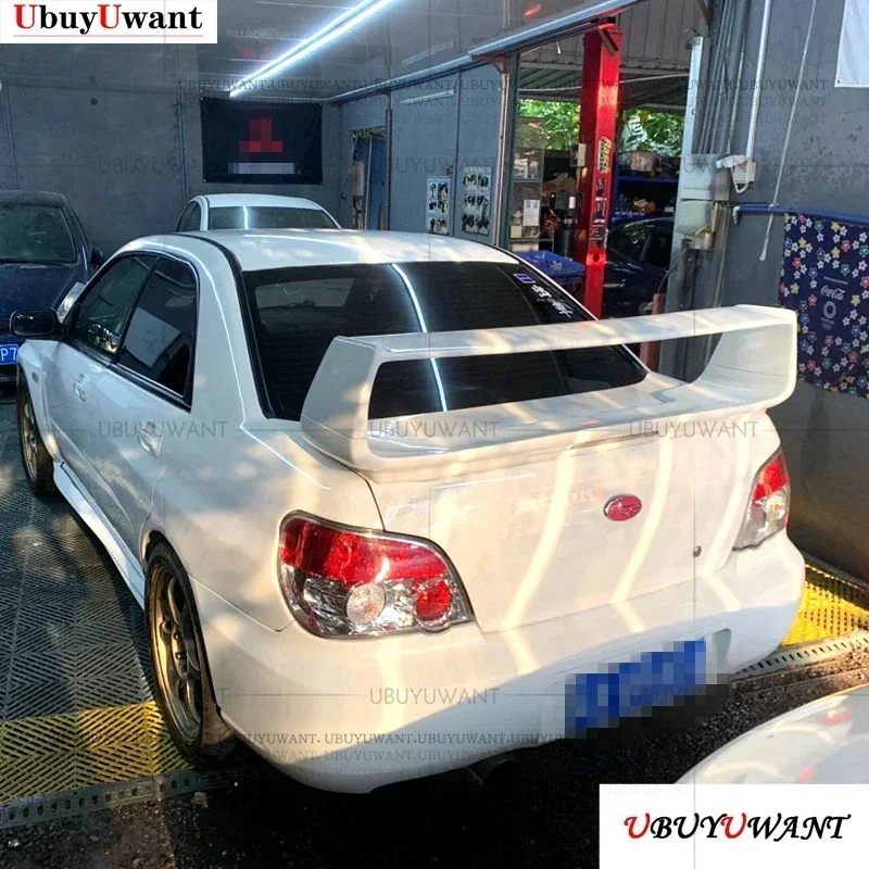 For Subaru Impreza WRX Sedan 6Th 7Th 8Th 9Th ST 2002-2007 Rear Trunk Lip Carbon Fiber Wing Spoiler Car Styling With LED Lamp