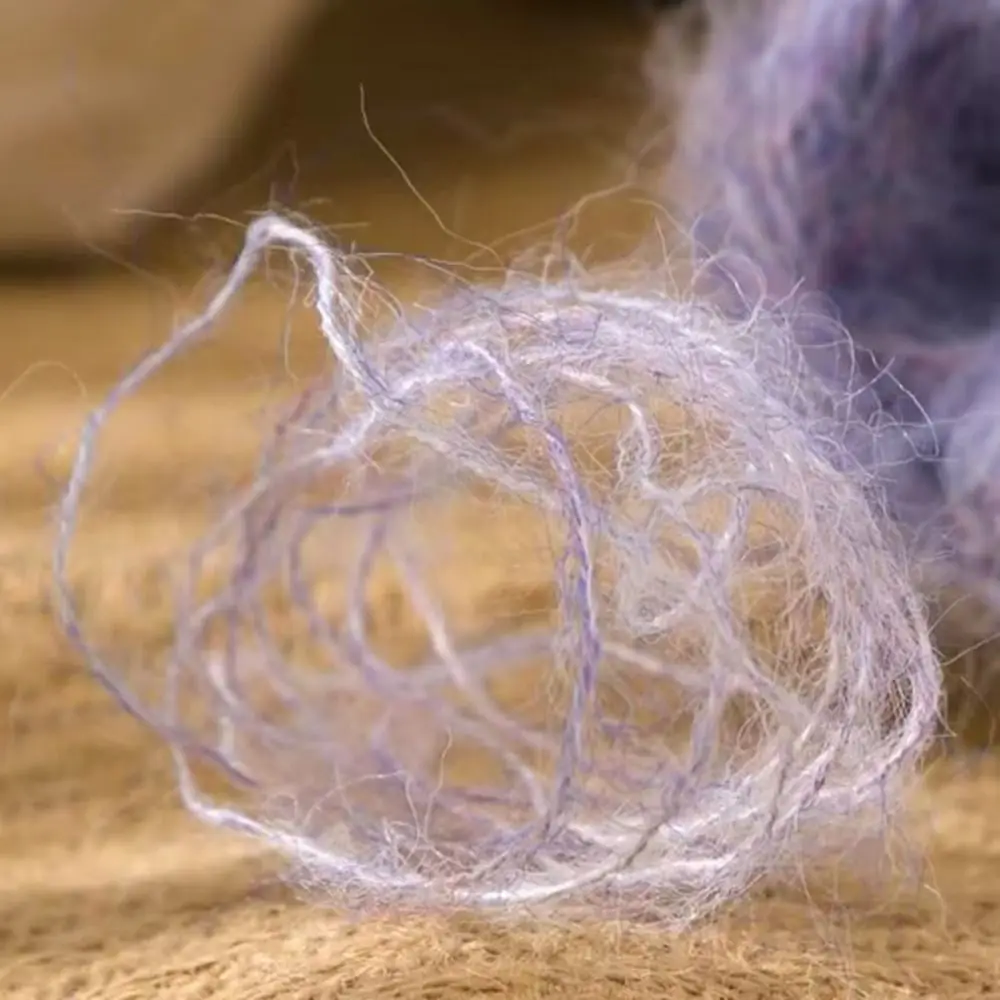 Cotton Blended Alpaca Mohair Yarn Soft Fluffy Handmade Hand-Knitted Yarn Long Haired Knitting Yarn Hand Crochet