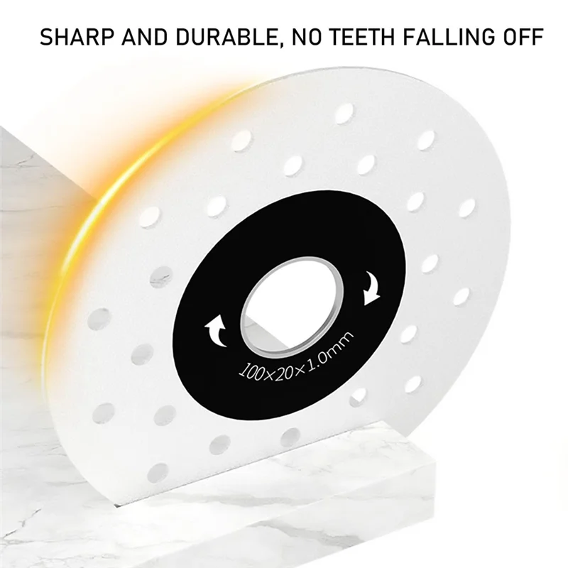 ABUH-Diamond Chamfered Saw Blades For Cutting And Grinding Tile Marble, Reshline Rock Slab Flat Grinding Cutting Piece,6Pack
