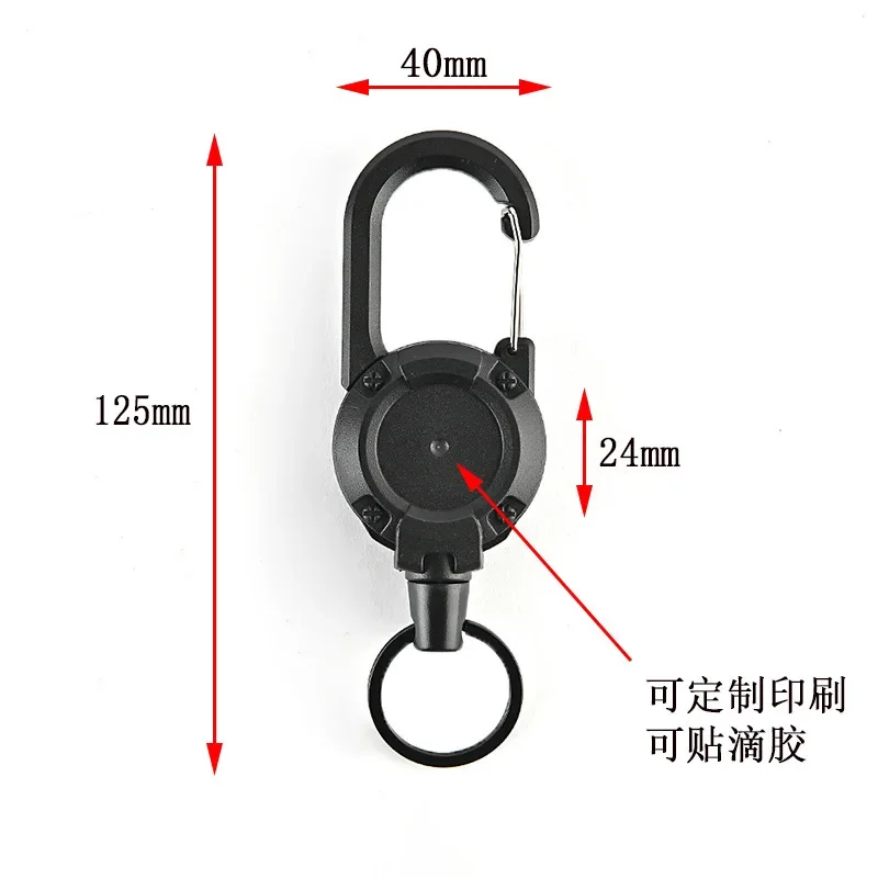 Imagem -06 - Cordão de Metal Anti-roubo Corda Retrátil Chaveiro Elástico Chaveiro Portátil Acessórios Desportivos