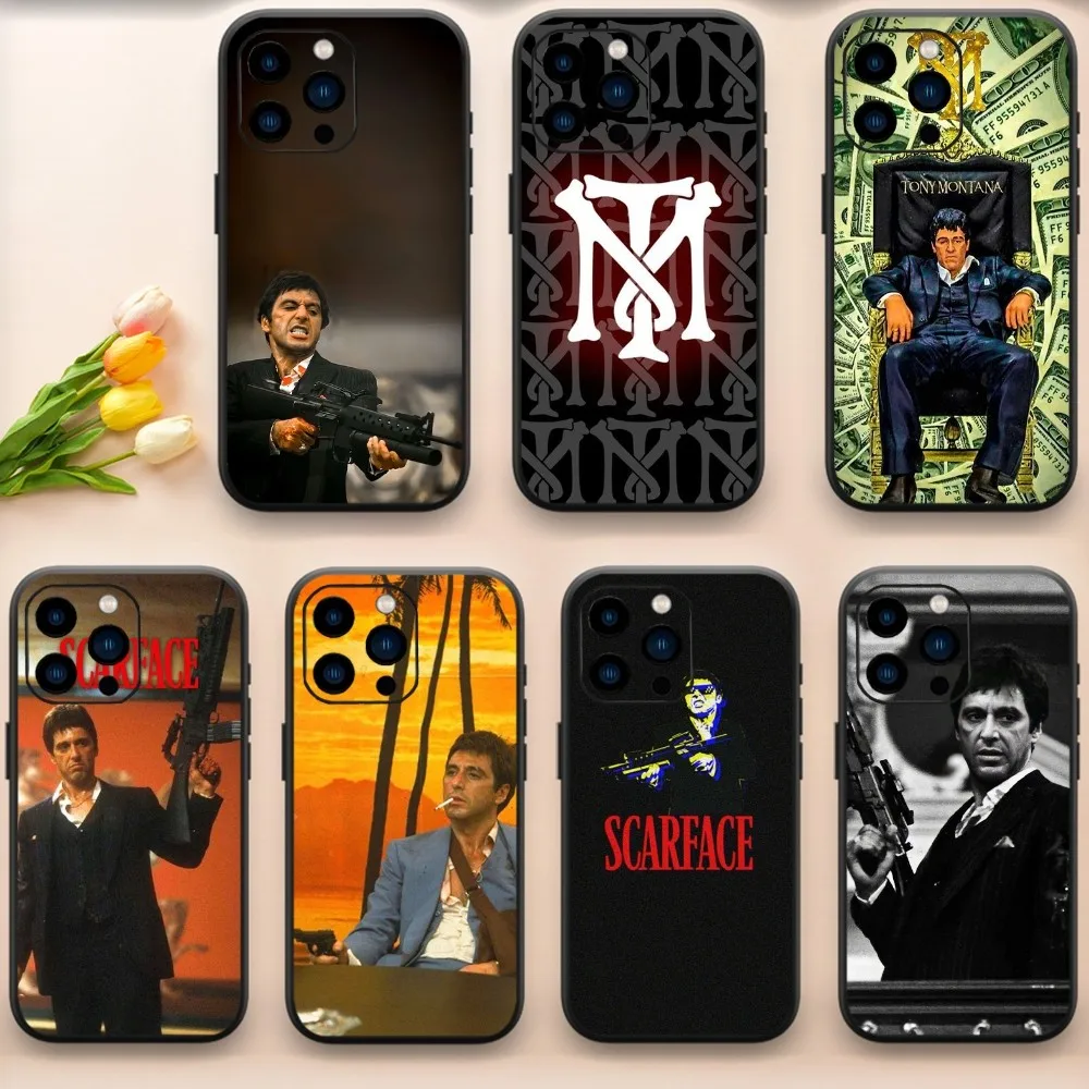 Scarface 1983 Film Al Pacino Movie Phone Case For iPhone 13 14 15 11 12 Mini Pro Max Transparent Shell