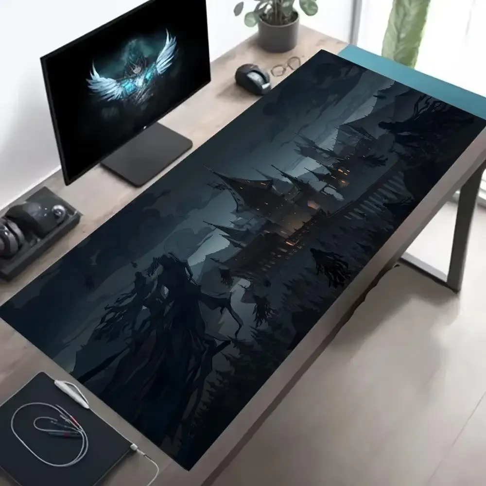 アニメ城陶器職人マウスパッドマウスパッドXXL大型ゲーム用滑り止めオフィスアクセサリーシームエッジラップトップタブレットマットPCプレイマット