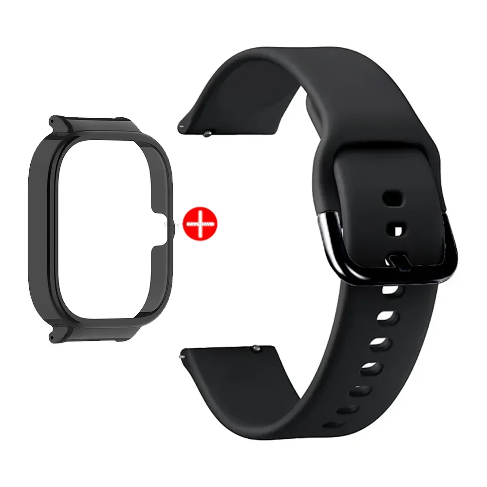 Cover+Silicone Strap For Redmi watch 4 Smart Watch Watchband Bracelet For Xiaomi Redmi Watch 3 Active Sports Correa Accessories