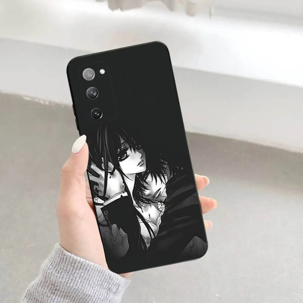 حافظة هاتف V-Vampire K-knight Anime لهاتف سامسونج S 25,24,23,22,30,21,10,9,Ultra,Plus,Lite,FE,4,5G حافظة سوداء ناعمة