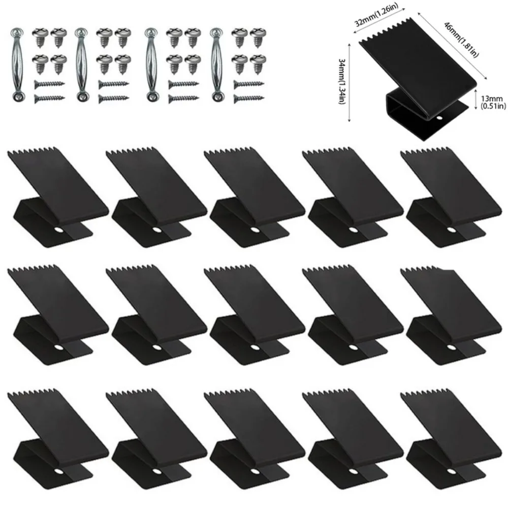 Universal Design Window Clips Glued Wooden Reusable Hardware Wind Protection Hardware With Screws 1/2