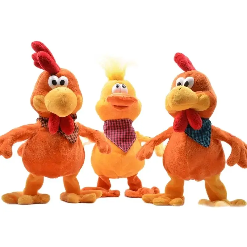 Electronic Plush Chicken Funny Crazy Dancing Singing Doll Cock Duck Frog Musical Robot Animal Pet Rooster Noisy Toy For Children