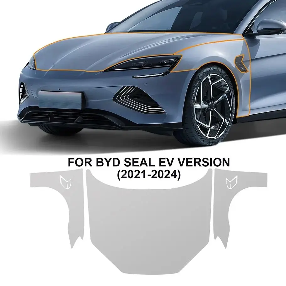 

For BYD Seal EV Version 2021-2024 Car TPU Pre-cut PPF Kit Scratch-resistant Front Bumper Hood Engine Transparent Protective Film