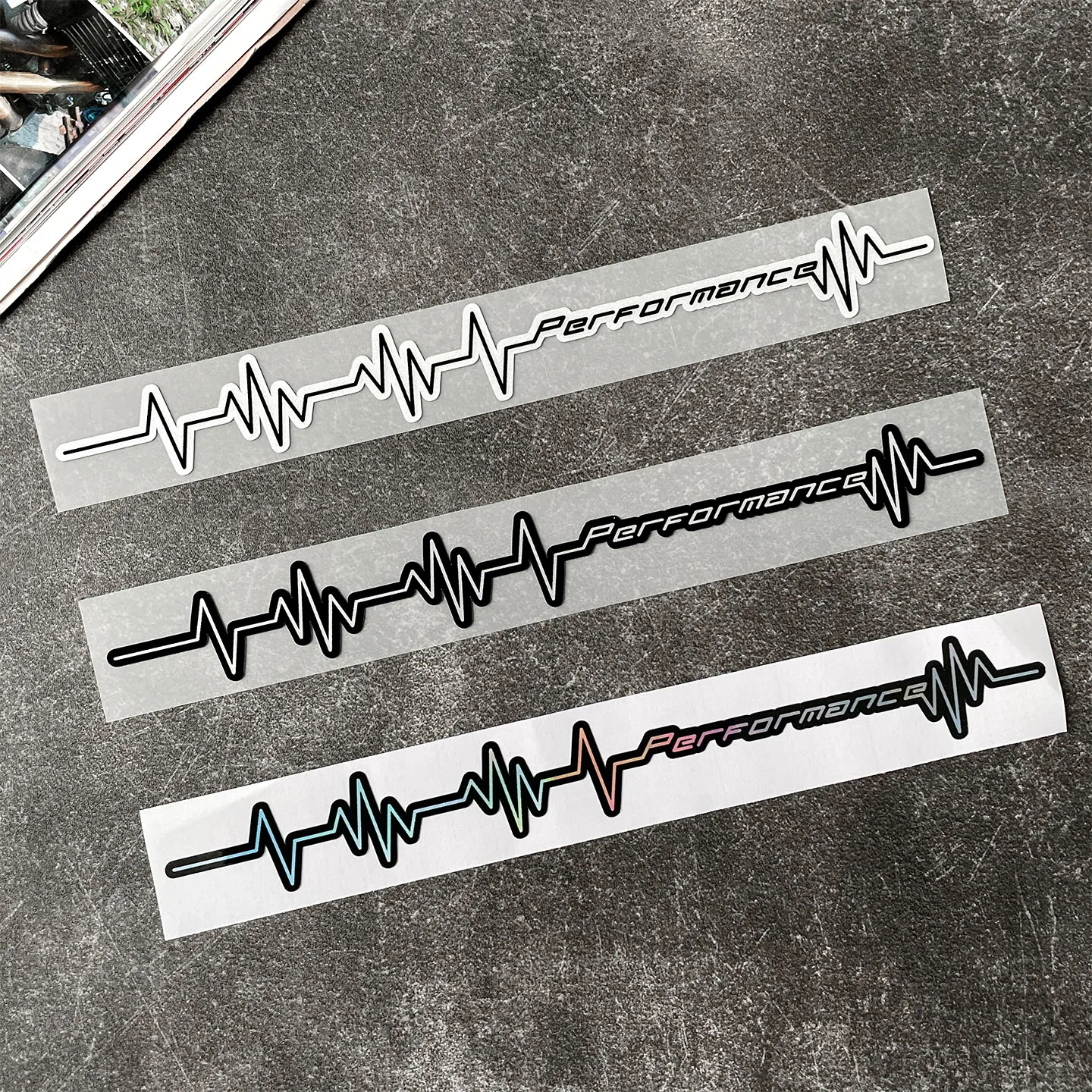 1Pc Performance Heartbeat Vinyl Sticker Waterproof Decal for Motorcycle Helmet Car Laptop Window Bumper