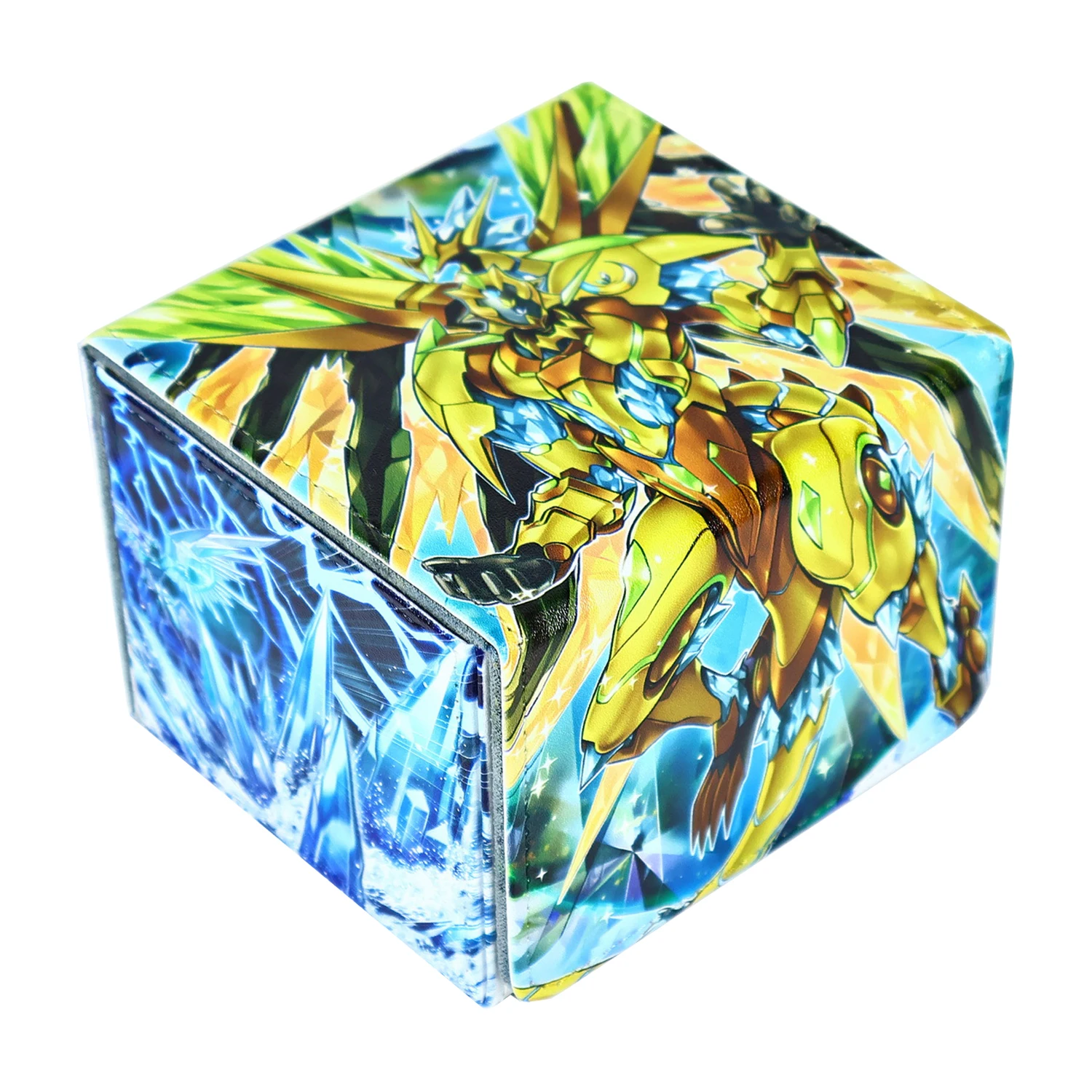 

Diy Self Made Yu-Gi-Oh! Crystron Citree Card Storage Box Ygo Crystron Leather High-End Card Storage Box Anime Cards Gift Toys