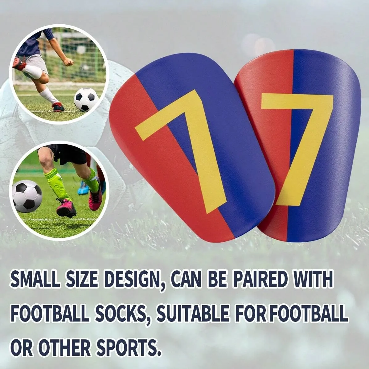 Ein Paar ultraleichte Fußballschienbeinschoner - Langlebig und bequem, geeignet für alle Sportarten, entwickelt für Fußball.