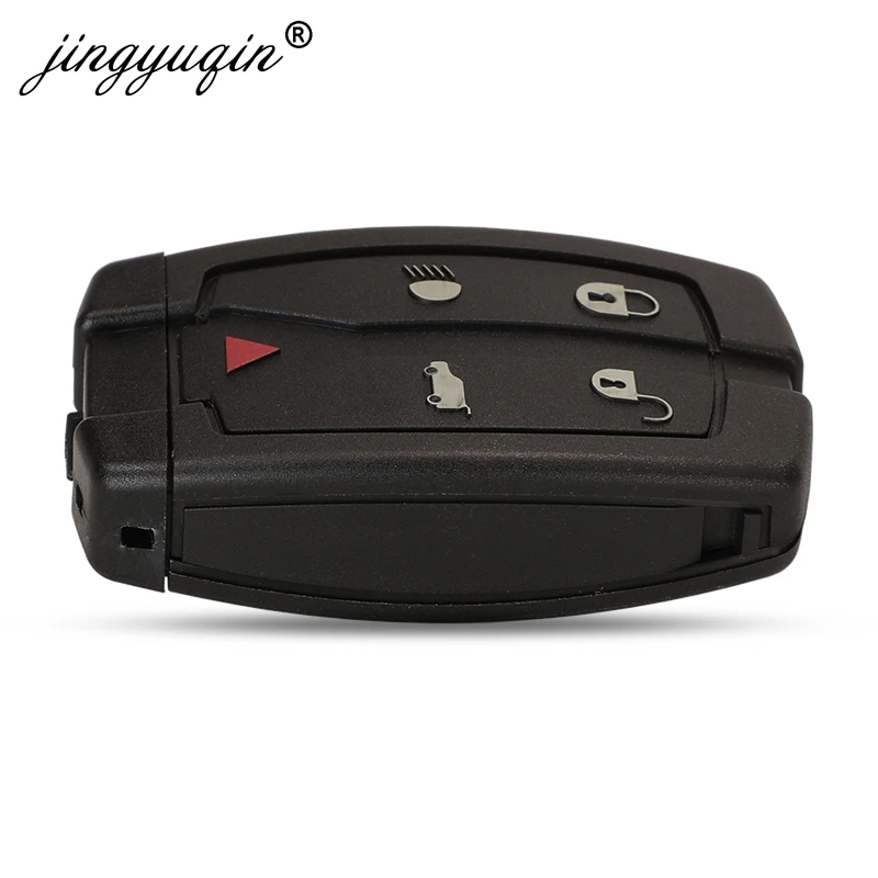 Jingyuqin para land rover freelander 2 chave de carro de controle remoto inteligente 315mhz/433 mhz pcf7945a wjz 5 botões com pequena lâmina sem cortes