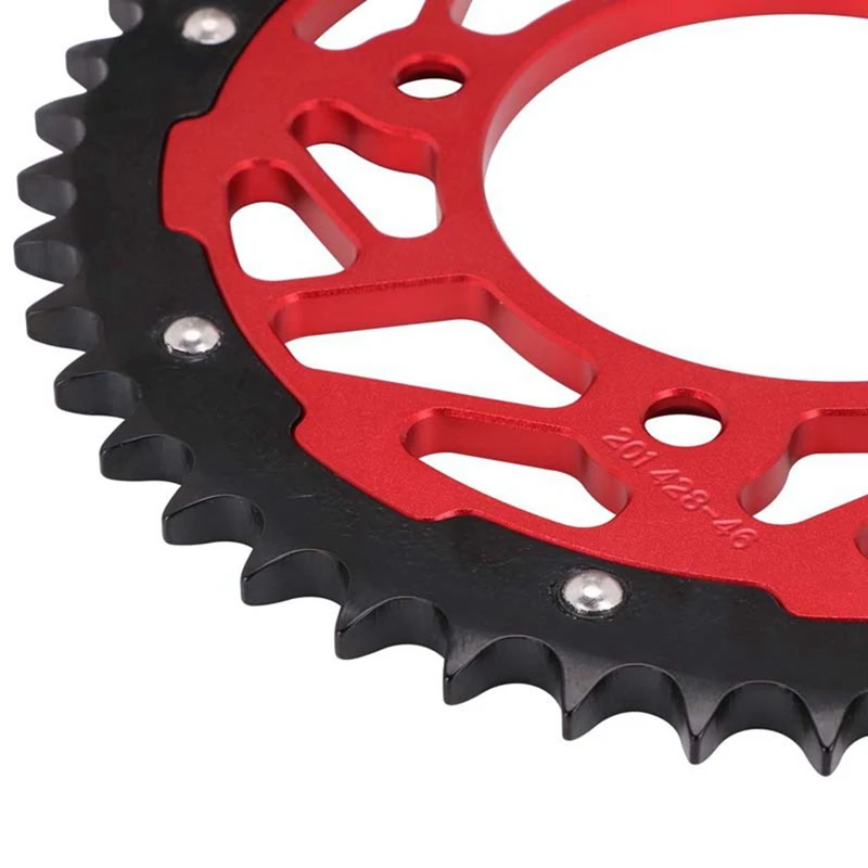 Rear Chain Sprocket 46T For Honda CRF125F/FB 2014-2023 CRF100F 2004-2013 XR100R 1985-2003