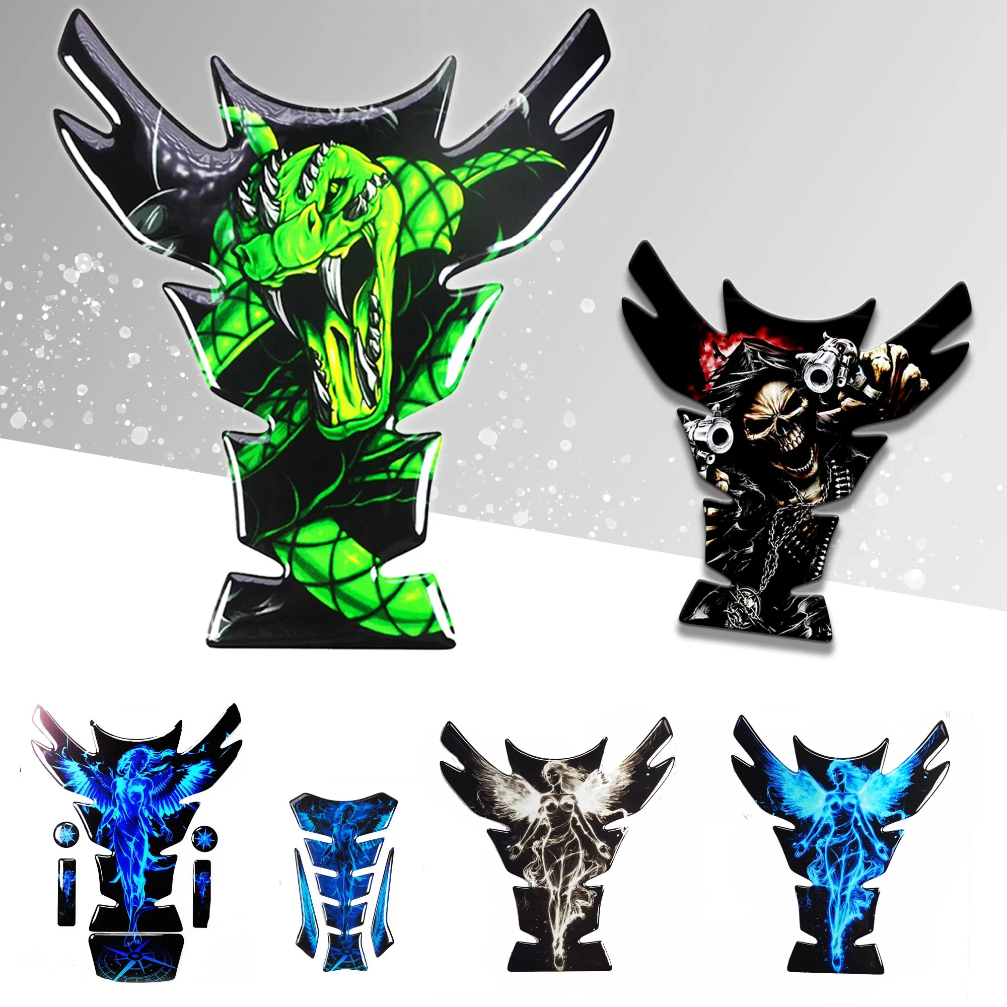 오토바이 범용 탱크 패드, 탱크 패드, 3D 탱크 패드 스티커, 오일 가스 보호기, 스즈키 야마하 무료 키 체인 용 탱크 보호...