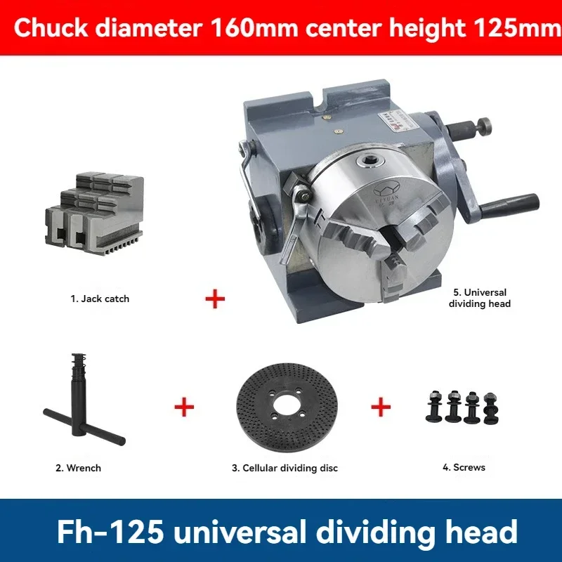 Milling Machine FH Universal Dividing Head Simple Vertical Horizontal Dual Manual High Precision Hole Line Cutting Special