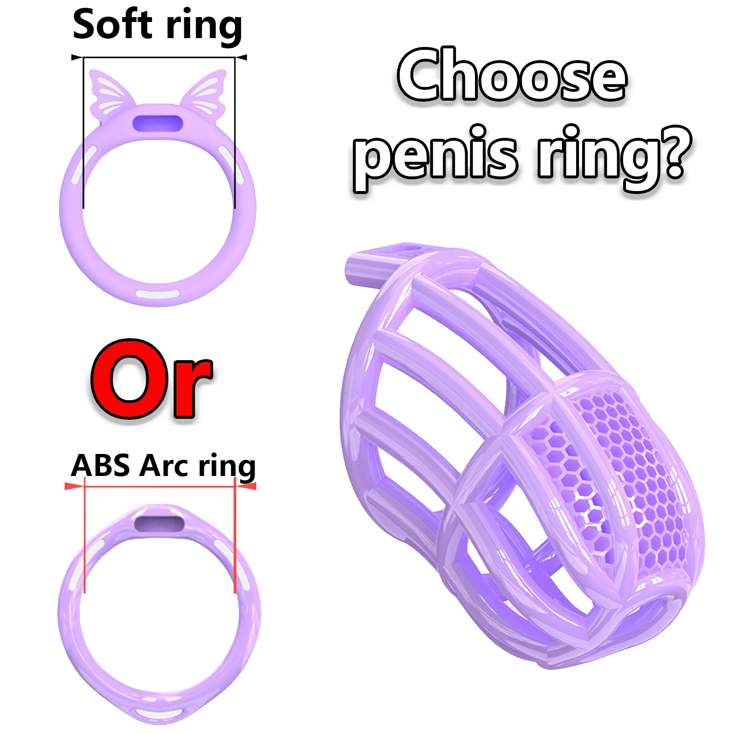 Male Chastity Cage Sex Toys Discreet Sissy Femboy Chastity Cock Cage Device Penis Rings Male With 6 Size chastity cage For Gay