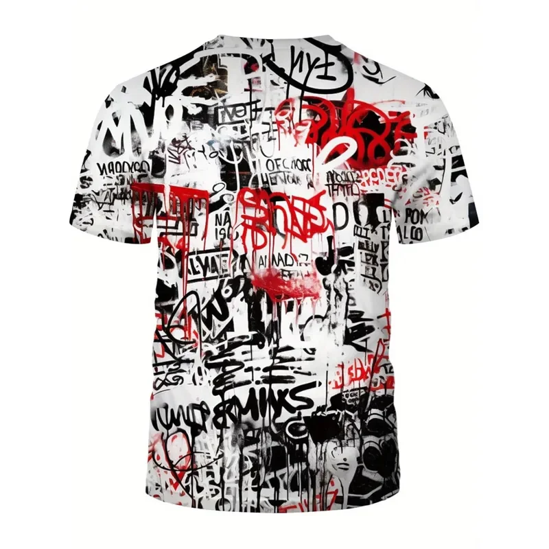 for Men Hip Hop Short Sleeve T Shirt Digital Print Vivid Visual Effects Comfortable Casual Knitted Fabric Tee Top 2026