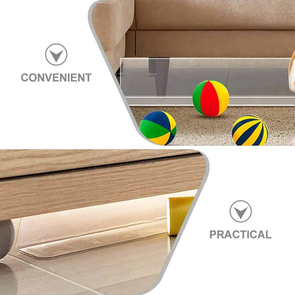 

5Pcs PVC Furniture Gap Blocker Clear Sofa Bottom Bumper Under Bed Couch Dust Prevention Adjustable Support Brackets