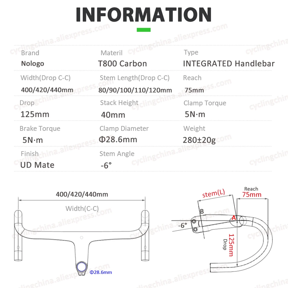 Ultra Light Alpinist SL UD Carbon Handlebar With Stem T800 Carbon Road Bike Intergated Handlebar with Mount Computer Support Di2