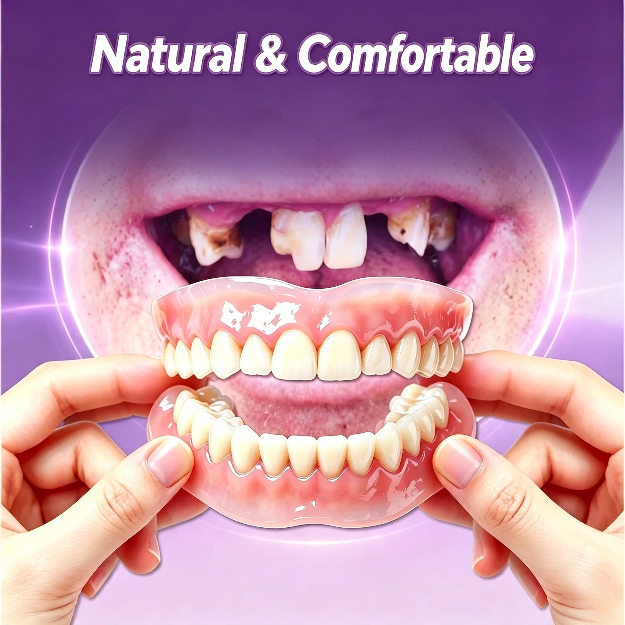 natural-look-silicone-false-teeth-upper-lower-comfort-fit-dentures-bulk-free-toothbrush-toothpaste