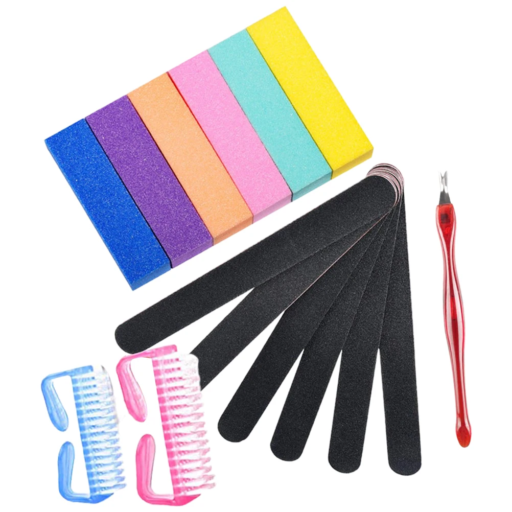 

1Set Premium Material Nail File Set Emery Board Buffers Sanding Blocks for Women Nail Art Shop Mixed Color