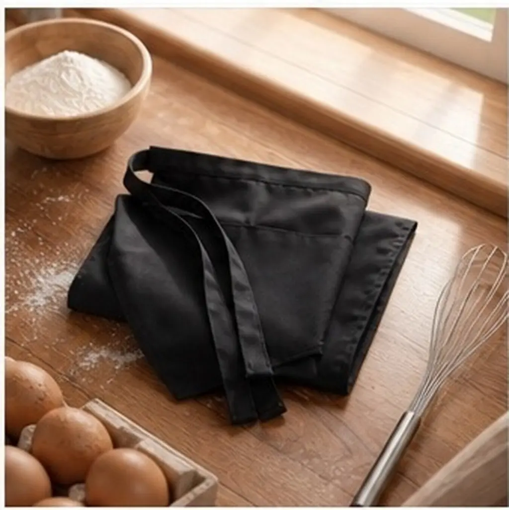1Pcs Chic Working Apron Short Serving Apron Multi Pocket Design Comfortable Fit for Waiter Waitress Chef Baking Cooking and