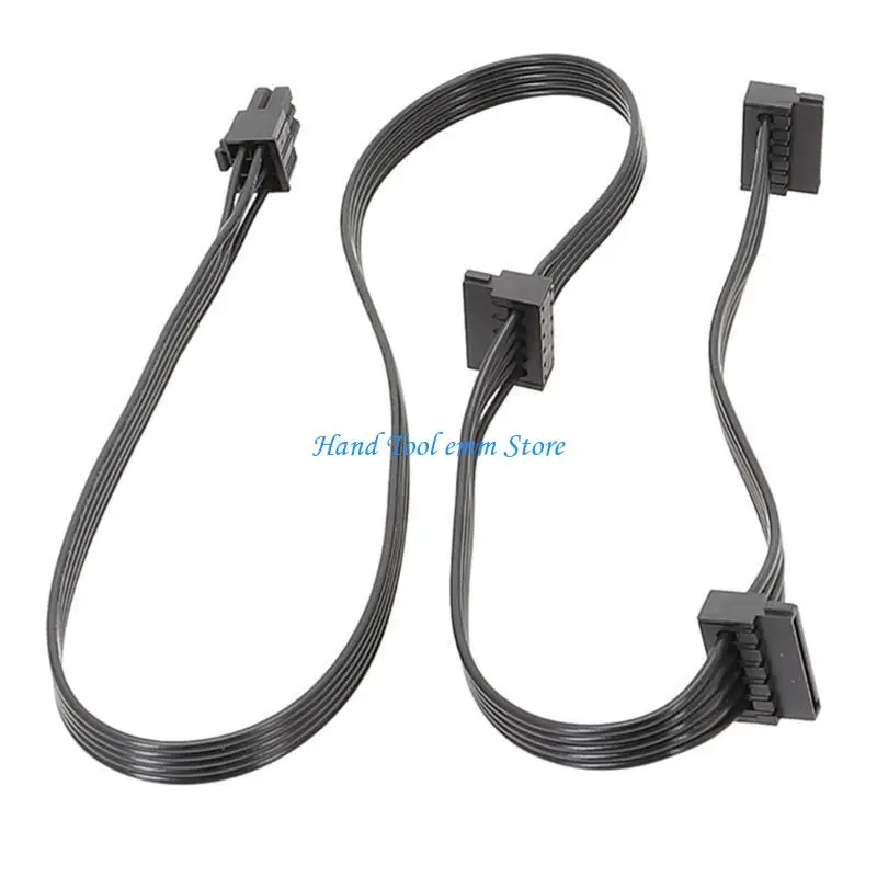 H37F 6Pin to SATAX3 Power Cable for Corsair RM RMX Models Modulars Replacements