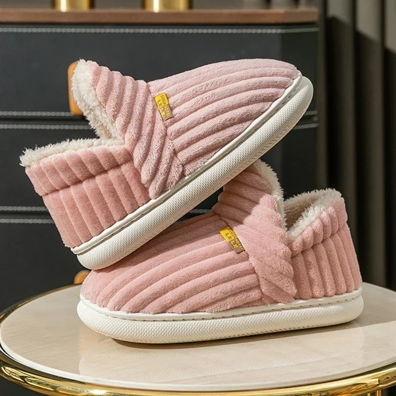 Women Shoes House Shoe for Men Outdoor Fur Warm Antiskid Shoes Winter Fluffy Ladies Shoes Casual Ankle Women Slippers view 6