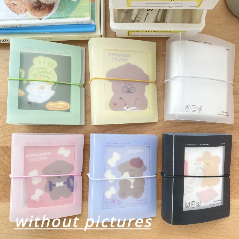 Transparent Mini Photo Album with Bandage 3 Inch Photocard Binder Korean Style Idol Card Collection Book for Students 2024 New